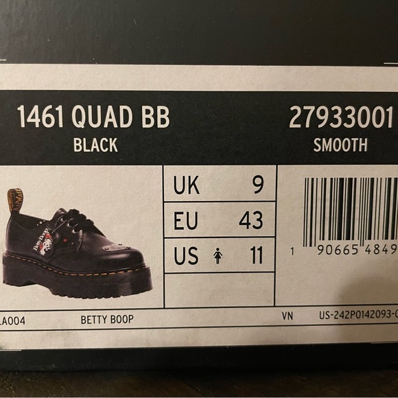 NWT Dr. Martens x Betty Boop collaboration platforms Women’s 11 (Men’s 10) - Picture 8 of 11